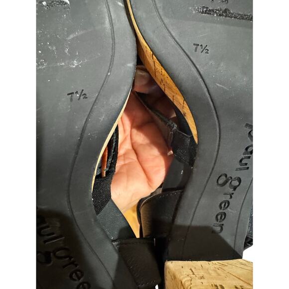 Paul Green Tina Classic Black retro Fisherman heeled sandal  size 7.5UK / US 10 - Picture 10 of 10